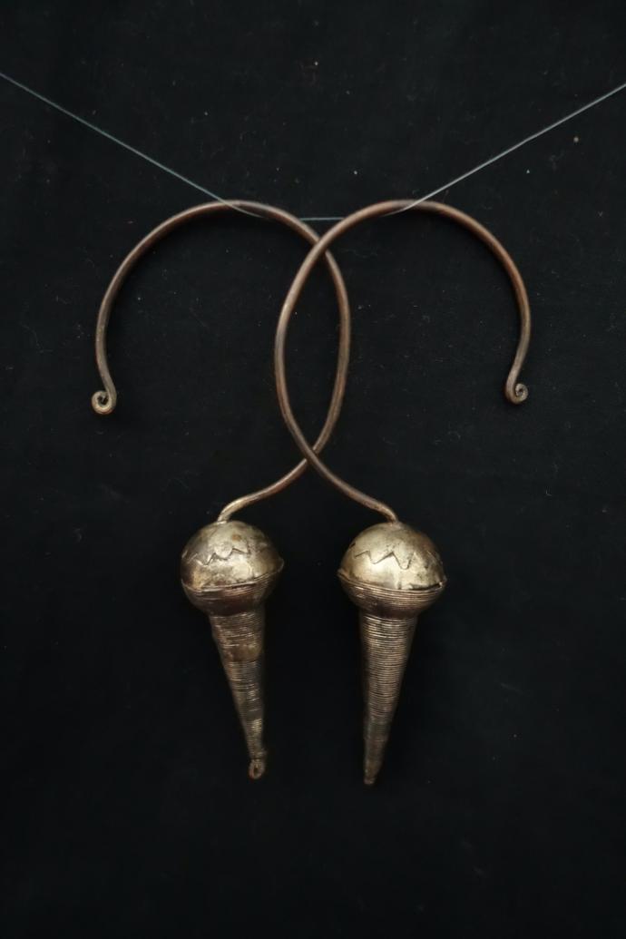 Akha Cone Earrings or Headpiece Ornament