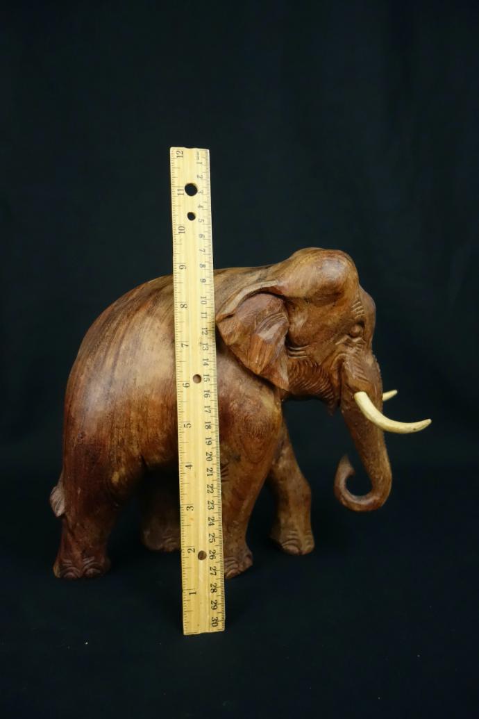 Handcarved Elephant Statue (10")