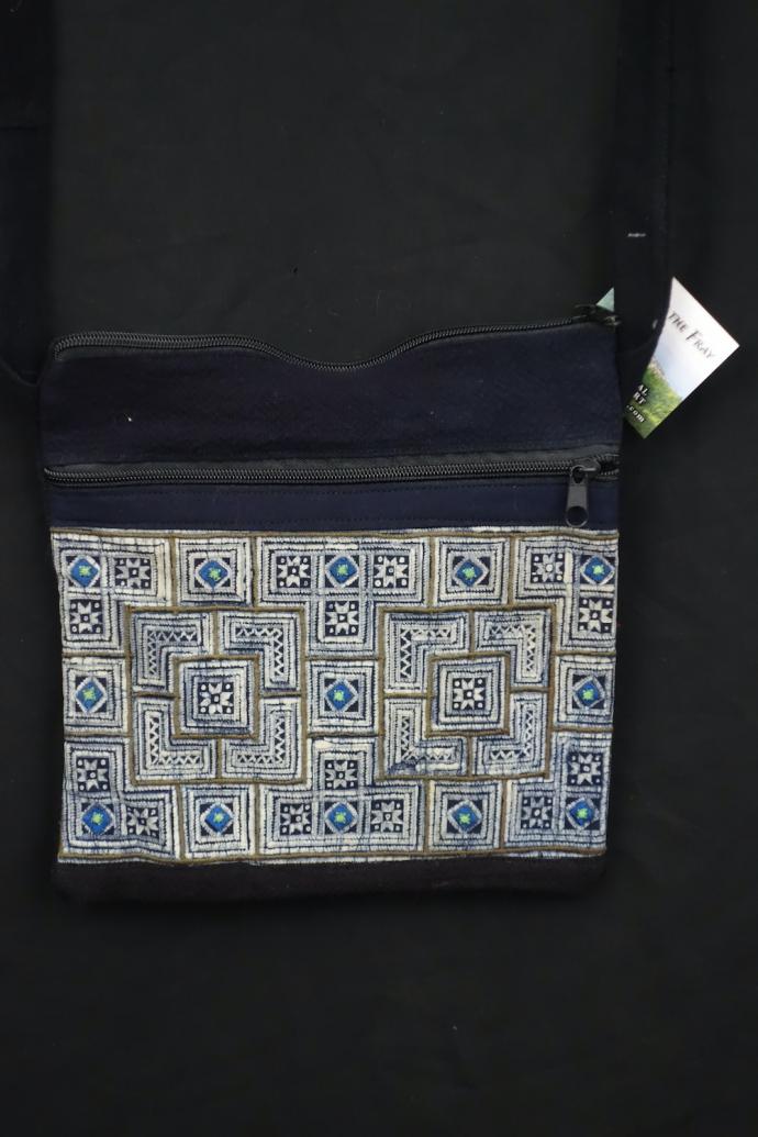 Black Hmong Batik Shoulder Bag