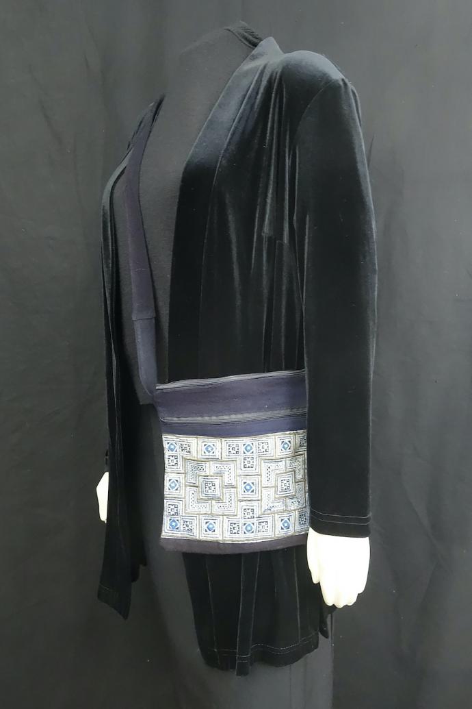 Black Hmong Batik Shoulder Bag