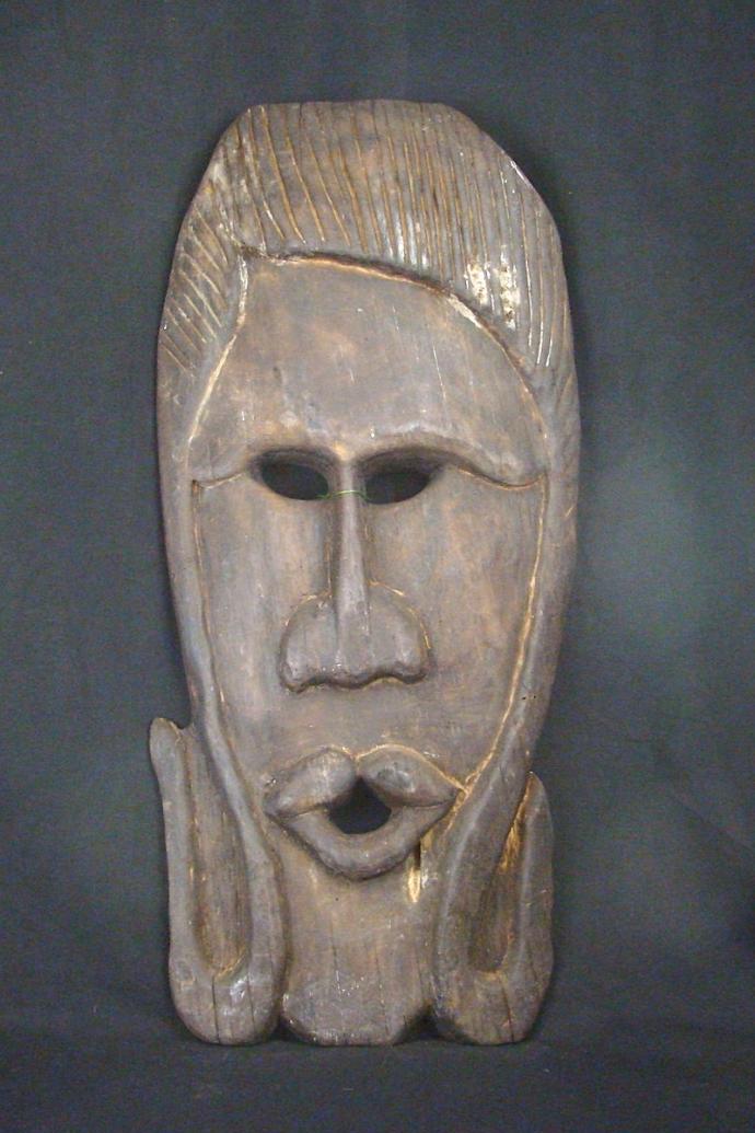 Katu Spirit Mask with Carved Hair