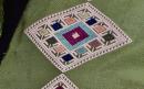 Algae Green Shoulder Cloth with Diamonds