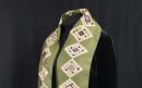 Algae Green Shoulder Cloth with Diamonds