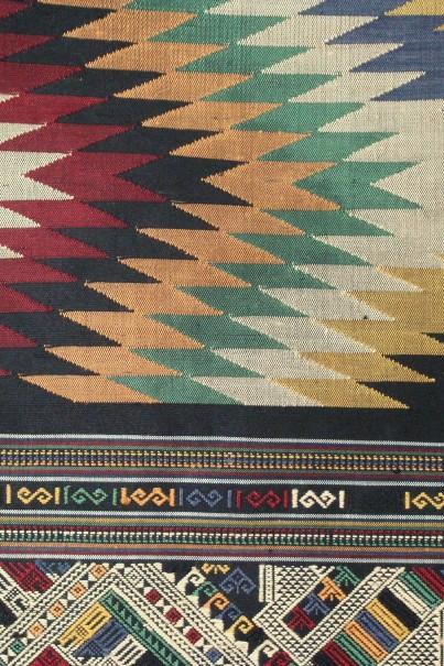 Black Tapestry Weave and Ngueak Khii Saang Cloth